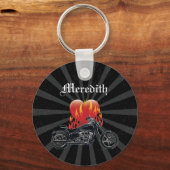 Flaming Love Biker Sleutelhanger (Voorkant)