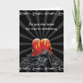 Flaming Love Biker Wedding Kaart (Voorkant)