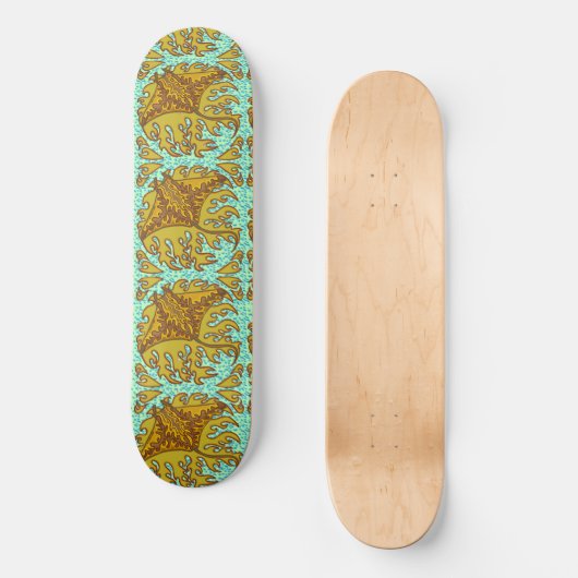Flaming Manta Ray Skateboard (Voorkant)