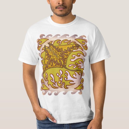 Flaming Manta Ray T Shirt (Voorkant)