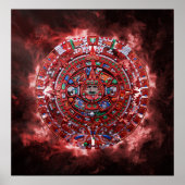 Flaming Mayan Calender Poster (Voorkant)