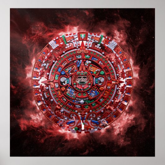 Flaming Mayan Calender Poster (Voorkant)