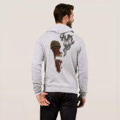 Flaming Mic Spitting Lyrisch Vuur Hoodie (Achterkant volledig)