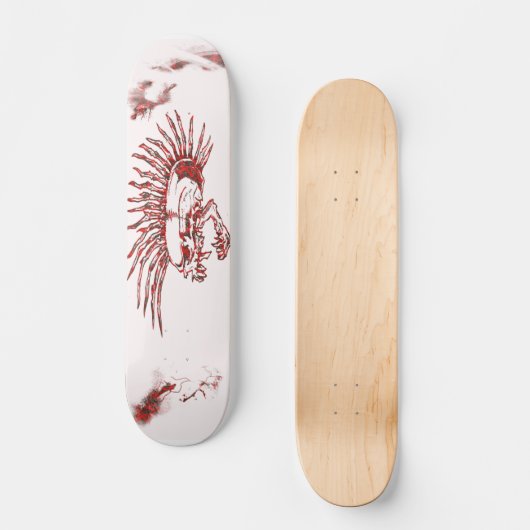 Flaming Mohawk Persoonlijk Skateboard (Voorkant)