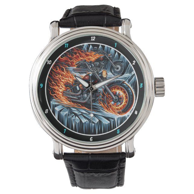 Flaming Motorcycles, Ice Shard Watch. Horloge (Voorkant)