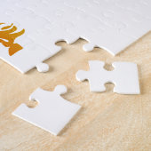 Flaming paard - Kies achtergrondkleur Legpuzzel (Zijkant)