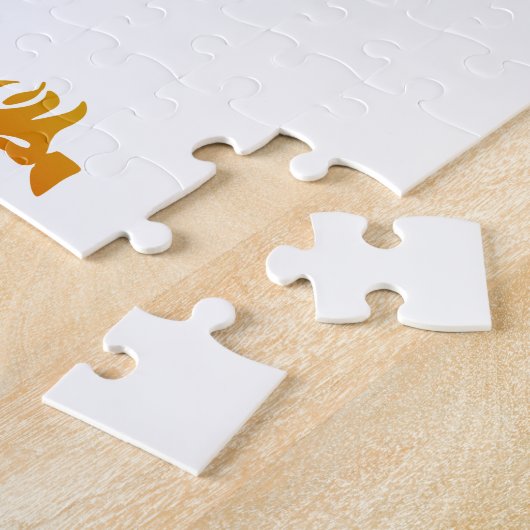 Flaming paard - Kies achtergrondkleur Legpuzzel (Zijkant)