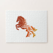 Flaming paard - Kies achtergrondkleur Legpuzzel (Horizontaal)