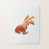 Flaming paard - Kies achtergrondkleur Legpuzzel (Verticaal)