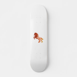 Flaming paard - Kies achtergrondkleur Persoonlijk Skateboard
