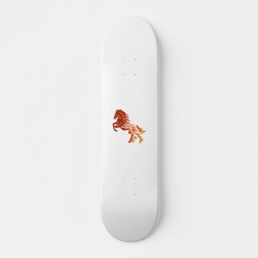Flaming paard - Kies achtergrondkleur Persoonlijk Skateboard (Voorkant)