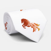 Flaming paard - Kies achtergrondkleur Stropdas (Opgerold)