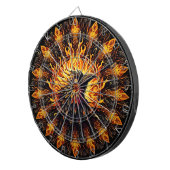 Flaming Phoenix Circular Graphic Dartbord (Voorkant Rechts)