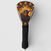 Flaming Phoenix Circular Graphic Golfheadcover (Voorkant)
