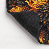 Flaming Phoenix Circular Graphic Muismat (Hoek)