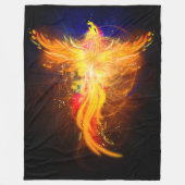Flaming Phoenix Fleece Deken (Voorkant)