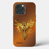 Flaming Phoenix in Bronze Case-Mate iPhone Case (Achterkant)