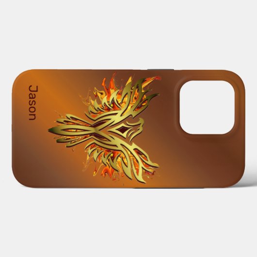 Flaming Phoenix in Bronze Case-Mate iPhone Case (Achterkant (horizontaal))