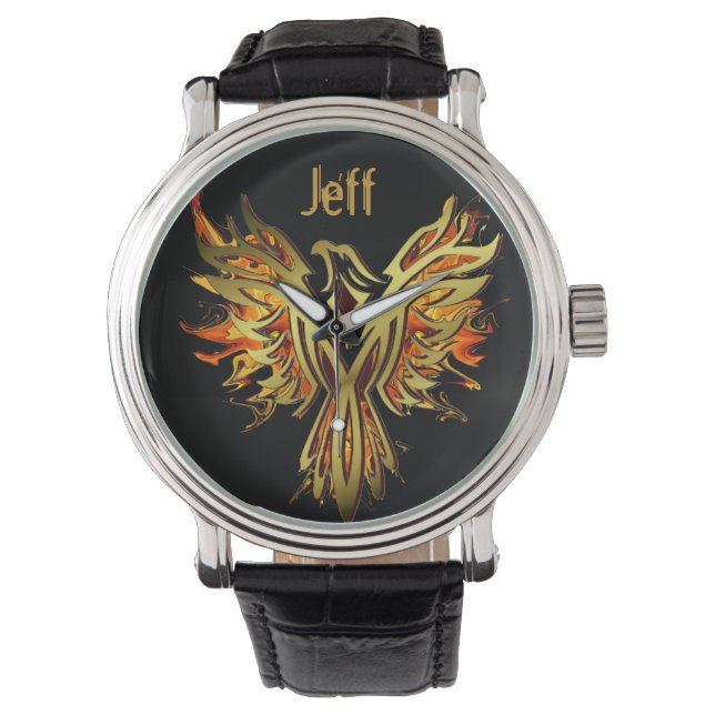 Flaming Phoenix persoonlijk Horloge (Voorkant)