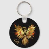 Flaming Phoenix persoonlijk Sleutelhanger (Voorkant)