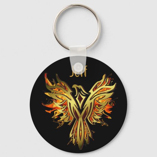Flaming Phoenix Sleutelhanger (Voorkant)