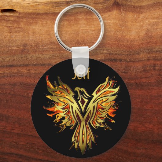 Flaming Phoenix Sleutelhanger (Voorkant)