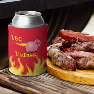 Flaming Pig Butt BBQ Badass Blikjeskoeler