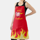 Flaming Pig Butt BBQ Badass Schort (Insitu)