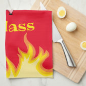 Flaming Pig Butt BBQ Badass Theedoek (Quarter Fold)