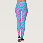 Flaming Pink Leggings met lichtblauwe achtergrond (Achterkant)
