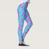 Flaming Pink Leggings met lichtblauwe achtergrond (Rechts)