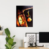Flaming Pocket Jacks Poker Poster door Teo Alfonso (Thuiskantoor)