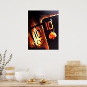 Flaming Pocket Tens Poker Poster door Teo Alfonso (Keuken)