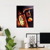 Flaming Pocket Tens Poker Poster door Teo Alfonso (Thuiskantoor)