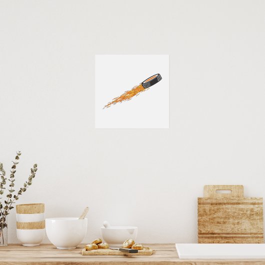 Flaming Puck Poster (Keuken)