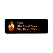 Flaming Pumpkin Return Address Labels (Voorkant)
