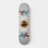 Flaming Pyramid Eye Skateboard (Voorkant)