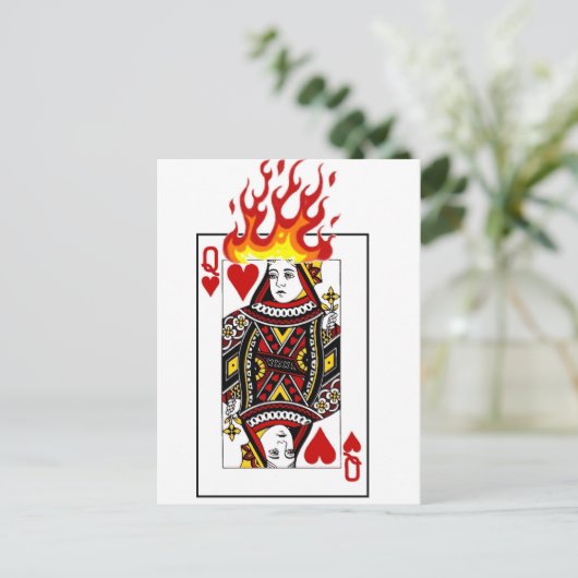 Flaming Queen Briefkaart (Staand voorkant)