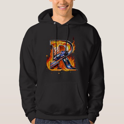 Flaming 'R' Biker Hoodie (Voorkant)
