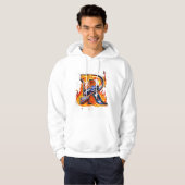 Flaming 'R' Biker Hoodie (Voorkant volledig)
