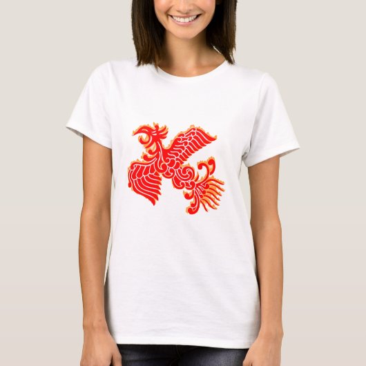 Flaming Red Phoenix T-shirt (Voorkant)