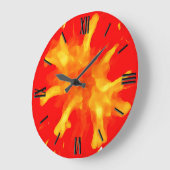 Flaming red pop art tomato grote klok (Hoek)
