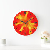 Flaming red pop art tomato grote klok (Huis)