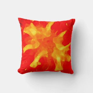 Flaming red pop art tomato kussen