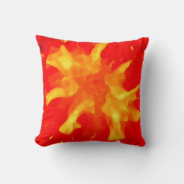 Flaming red pop art tomato kussen (Voorkant)