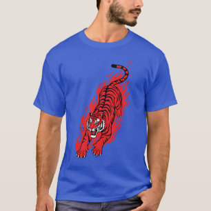 Flaming Red Tiger – Fierce Fire Beast T-shirt