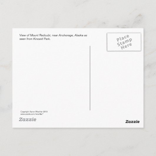 Flaming Redoubt Briefkaart (Achterkant)