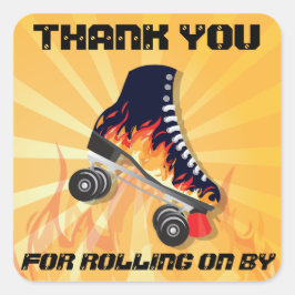 Flaming Rolschaatsen Sticker