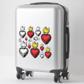 Flaming Sacred Heart 14" x 14" Sheet Sticker (Koffer)