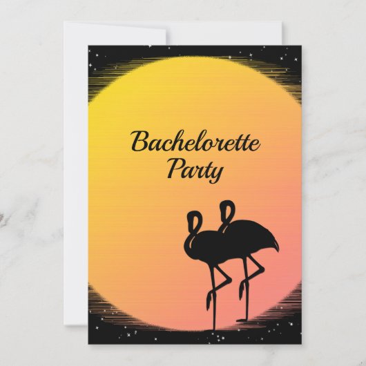 Flaming Setting Sun Evening Wedding Kaart (Voorkant)